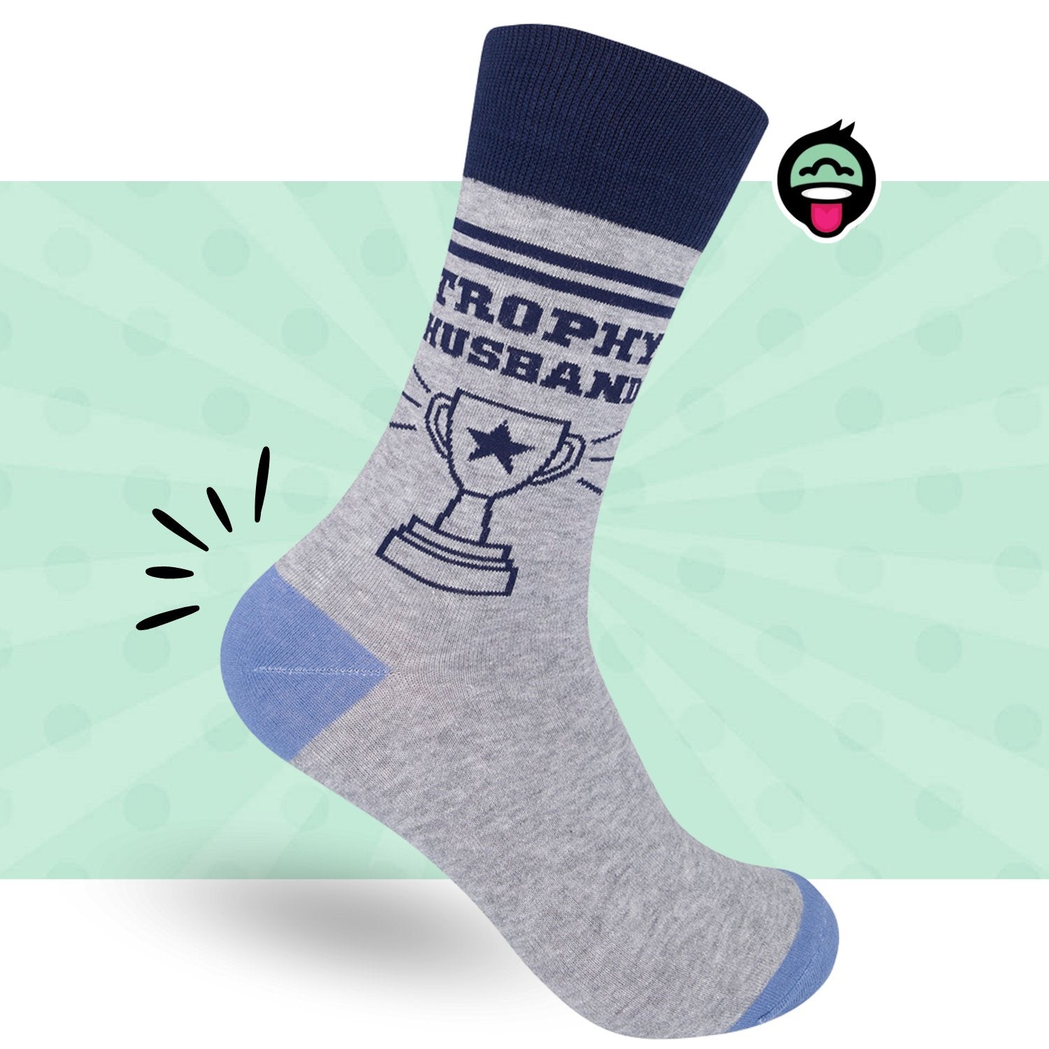 Trophy Husband Socks | Funny Sock | Men's Socks | Groom Gift - HER Home Design Boutique